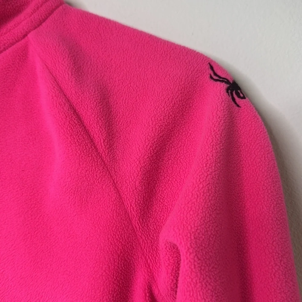 Spider Girls 3/4 Zip Fleece Size Medium Hot Pink